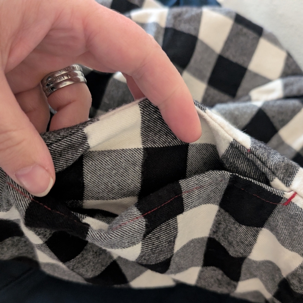 Hanna Anderson Black And White Flannel PJ Pants Size Large - Picture 7 of 7